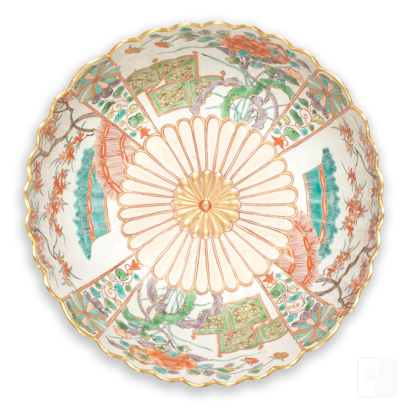 江戶時代 十七世紀晚期 有田燒柿右衛門菊瓣紋盌 | A FINE ARITA KAKIEMON STYLE 'CHRYSANTHEMUM' BOWL - 图5
